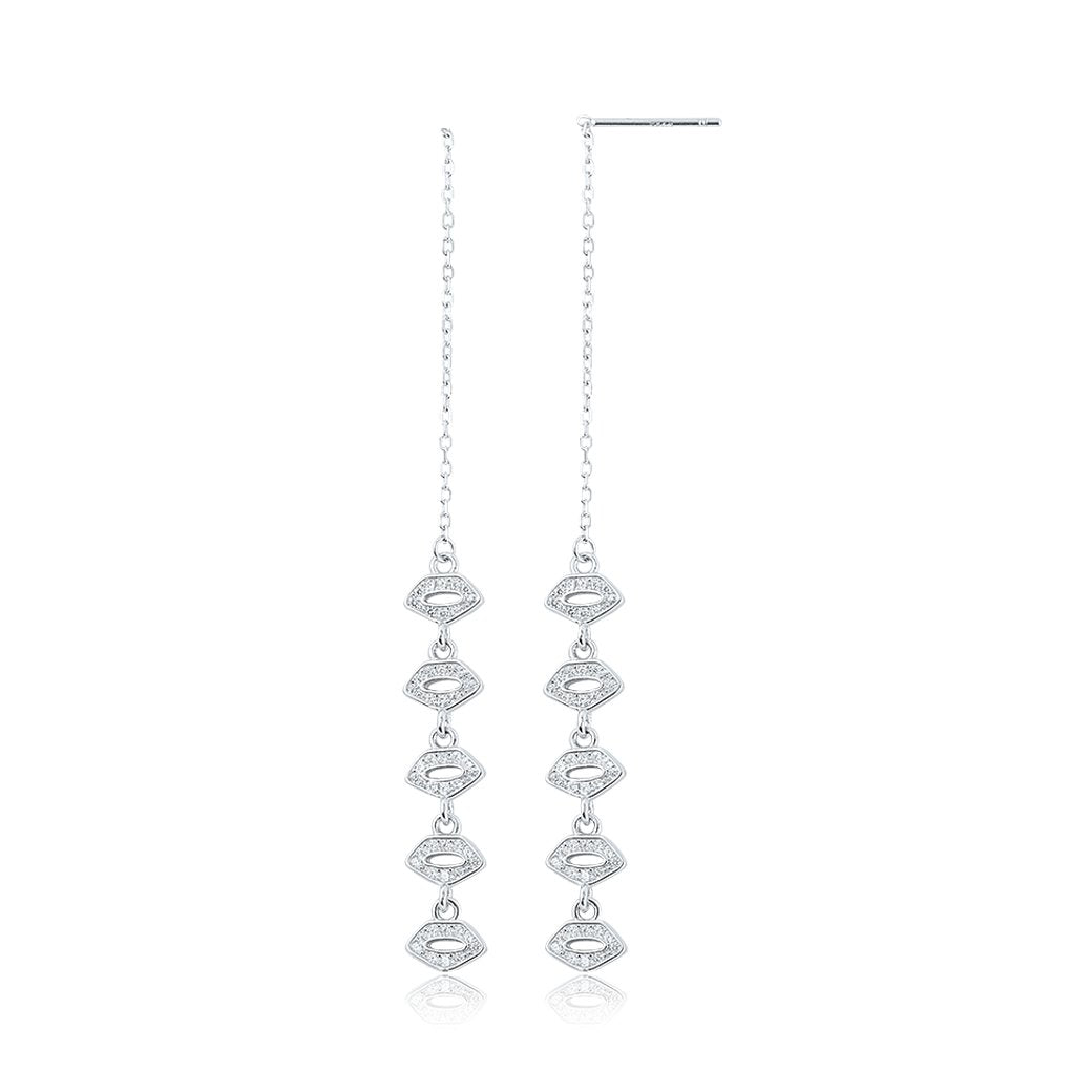 Silver Celestial Loop Earring