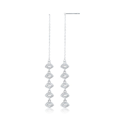 Silver Celestial Loop Earring