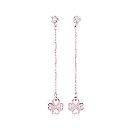 Rose Gold Artsy Floral Earring