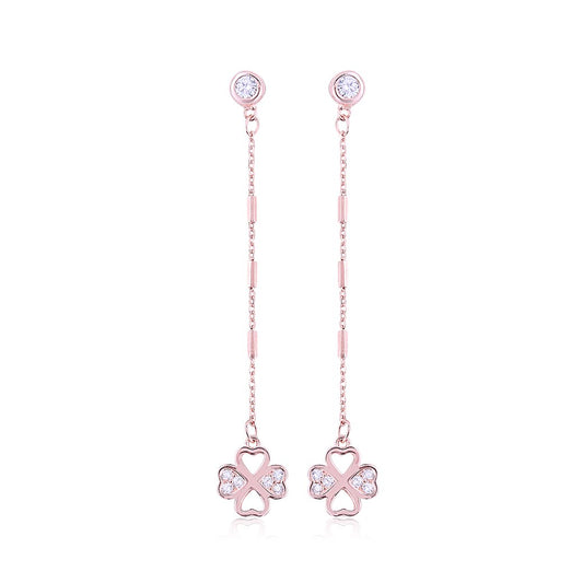 Rose Gold Artsy Floral Earring