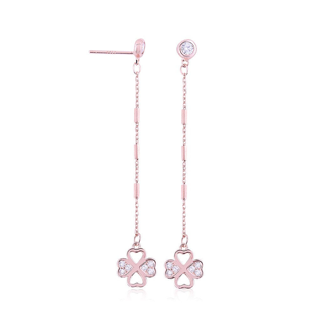 Rose Gold Artsy Floral Earring