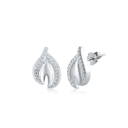 Silver Luminous Leaf Set with Ball Chain