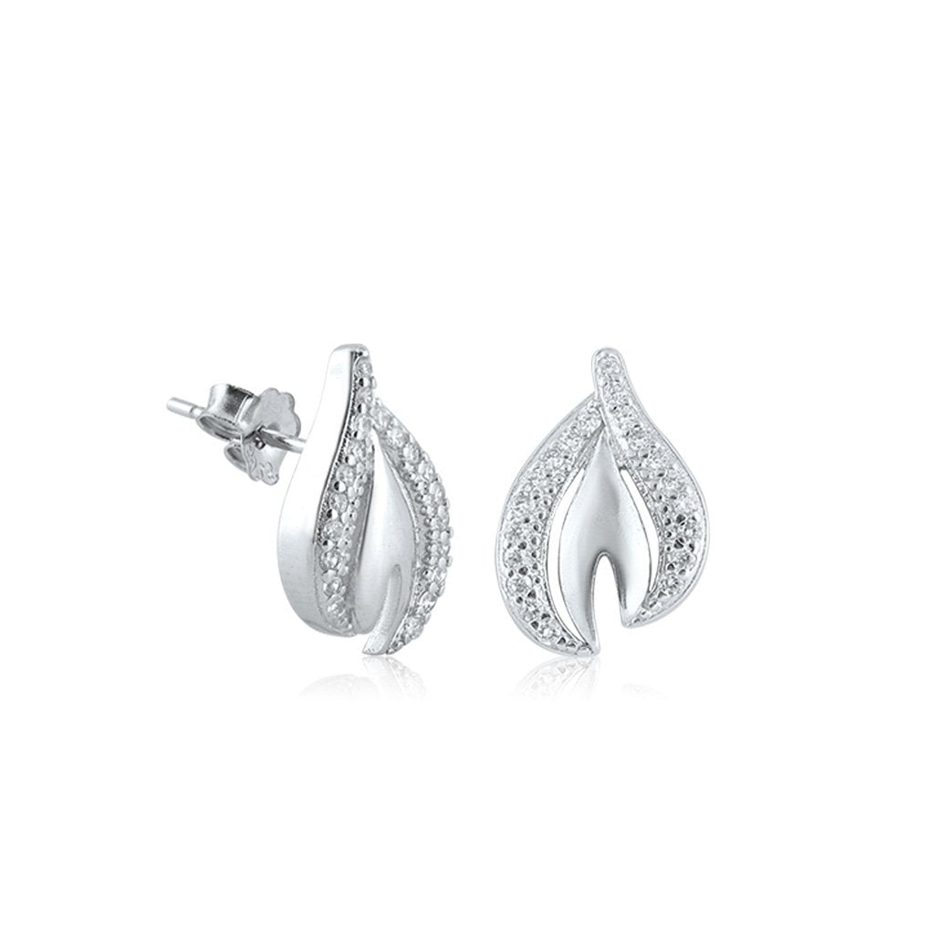 Silver Luminous Leaf Set with Ball Chain