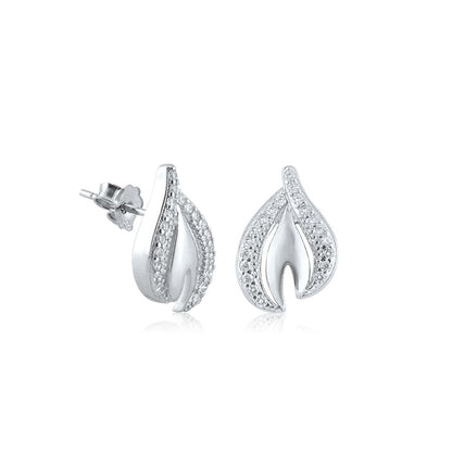 Silver Luminous Leaf Set with Ball Chain