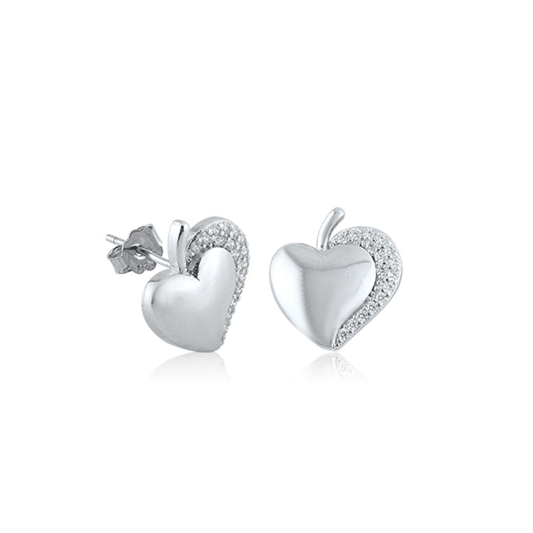 Silver Apple Cut Set with Ball Chain