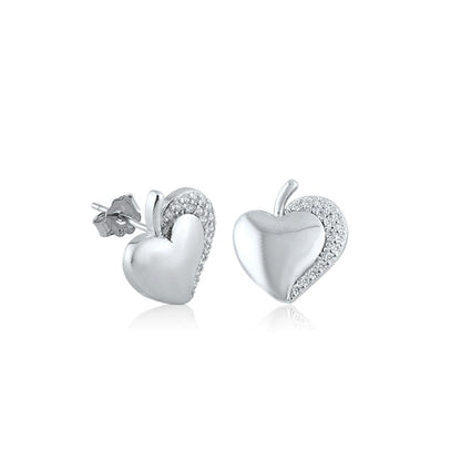 Silver Apple Cut Set with Ball Chain