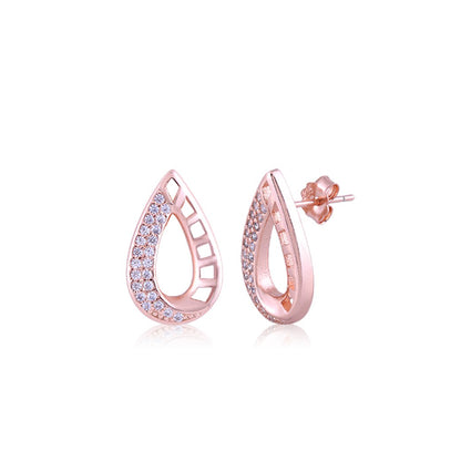 Rose Gold Droplet Set with Fusion Chain