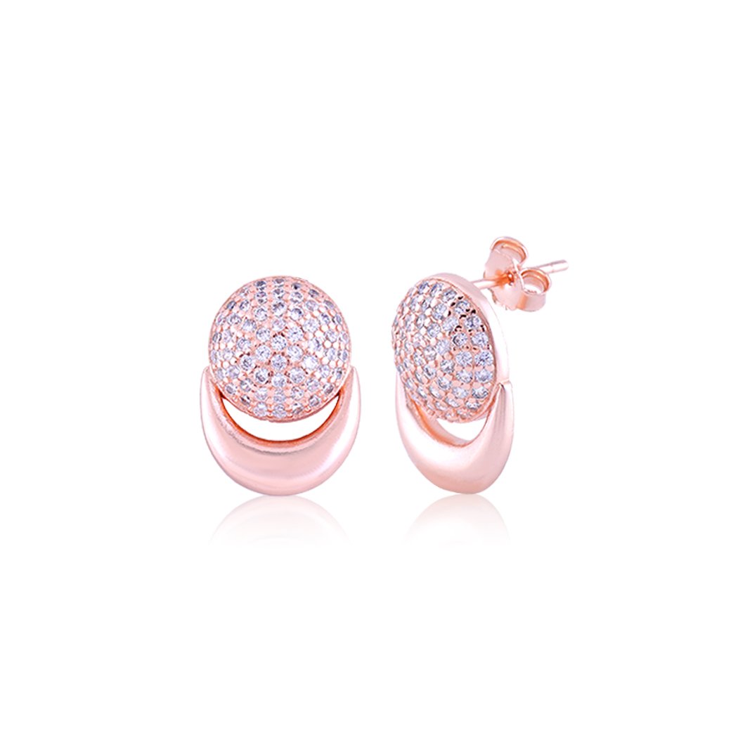 Rose Gold Half Moon Set with Fusion Chain