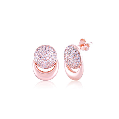 Rose Gold Half Moon Set with Fusion Chain