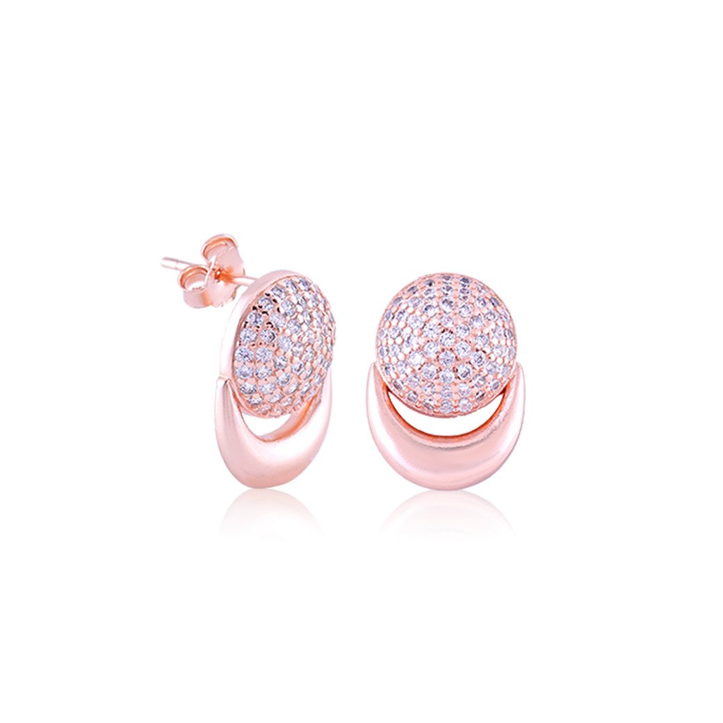 Rose Gold Half Moon Set with Fusion Chain