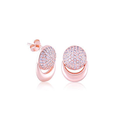 Rose Gold Half Moon Set with Fusion Chain
