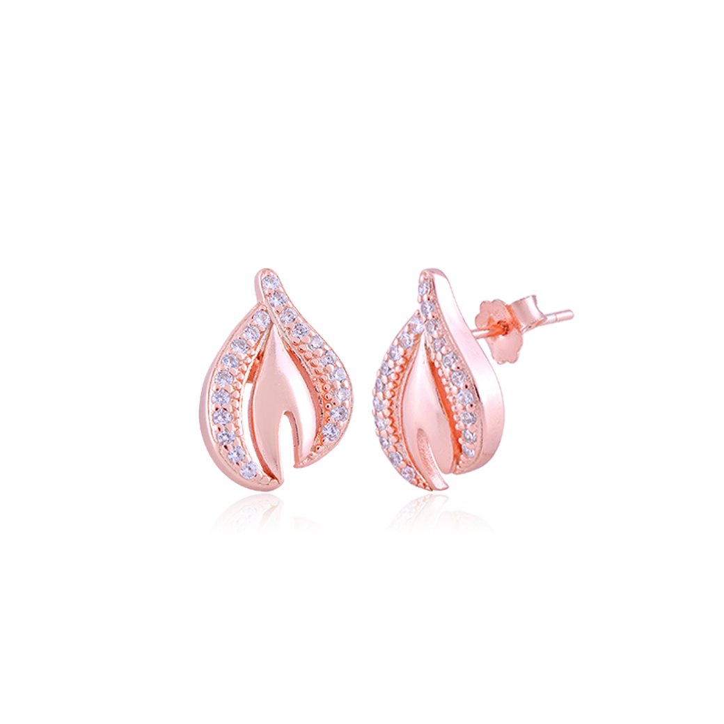 Rose Gold Luminous Leaf Set with Fusion Chain