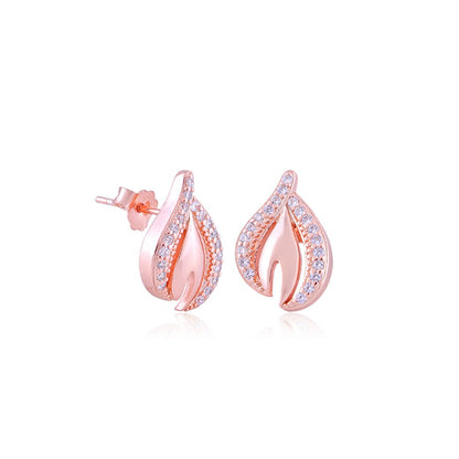 Rose Gold Luminous Leaf Set with Fusion Chain