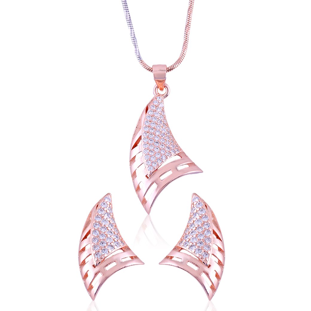 Rose Gold Blazing Beauty Set with Fusion Chain