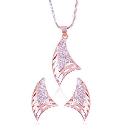 Rose Gold Blazing Beauty Set with Fusion Chain