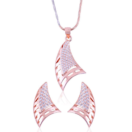 Rose Gold Blazing Beauty Set with Fusion Chain