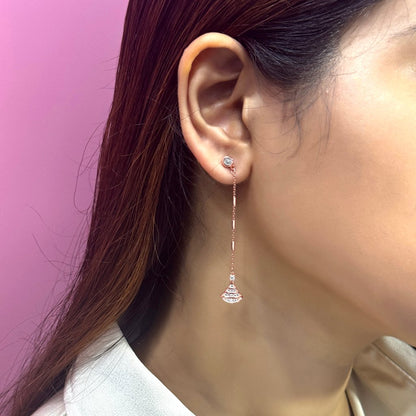 Rose Gold Delta Drop Earrings
