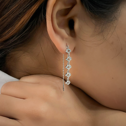 Silver Celestial Loop Earring