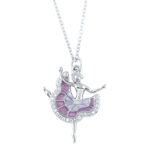 Silver Dancing Spirit Pendant with Ball chain