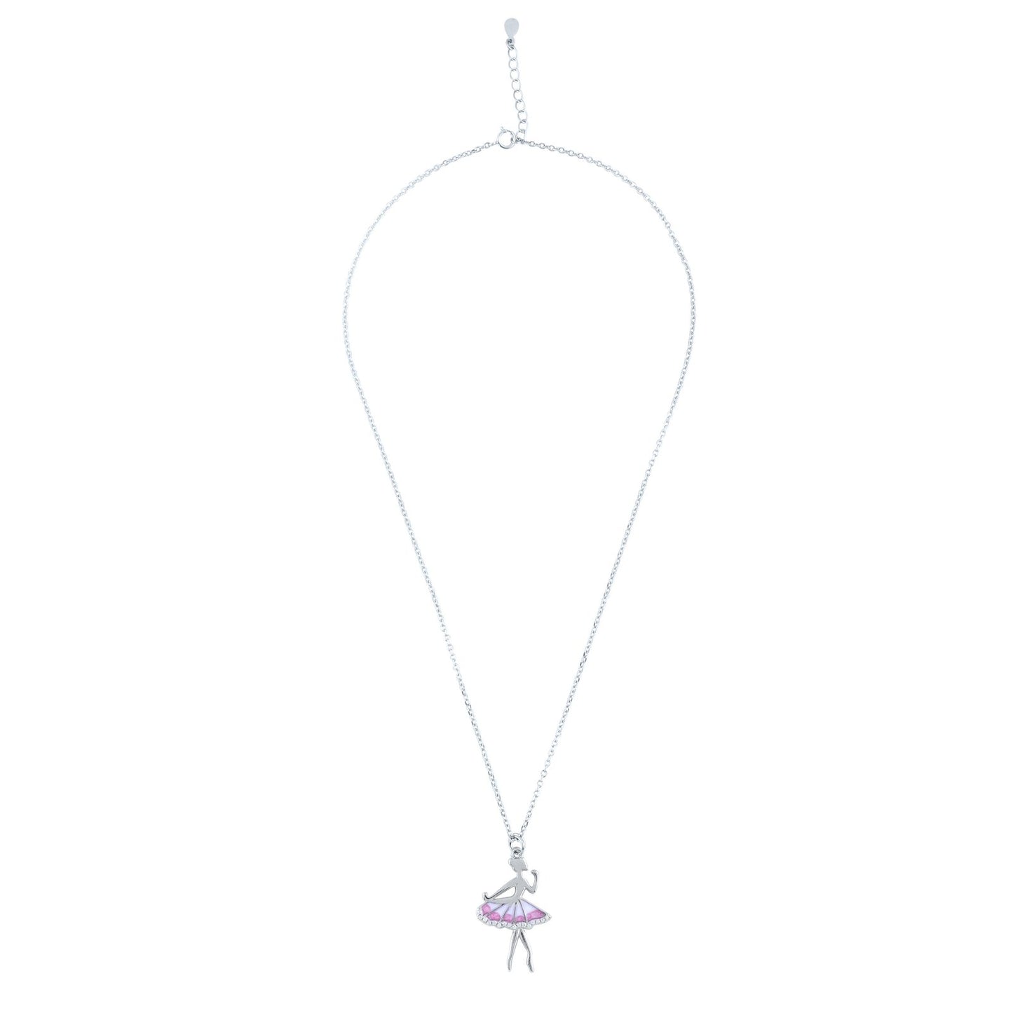 Silver Twirl of Grace Pendant with Ball chain