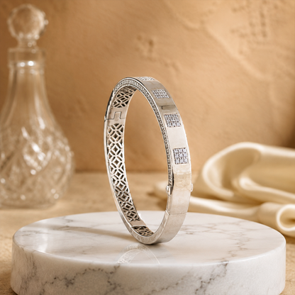 Silver Radiant Grid Kada
