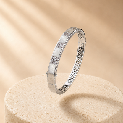 Silver Radiant Grid Kada