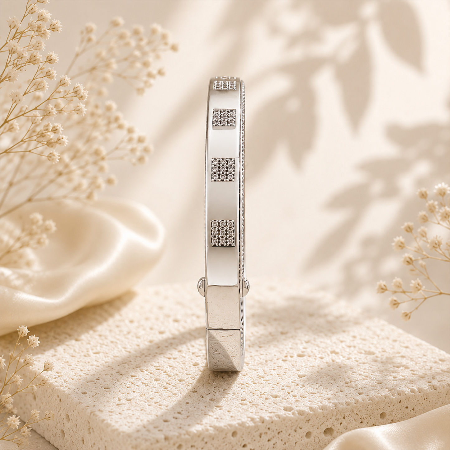 Silver Radiant Grid Kada