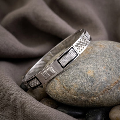 Silver Regal Mosaic Kada