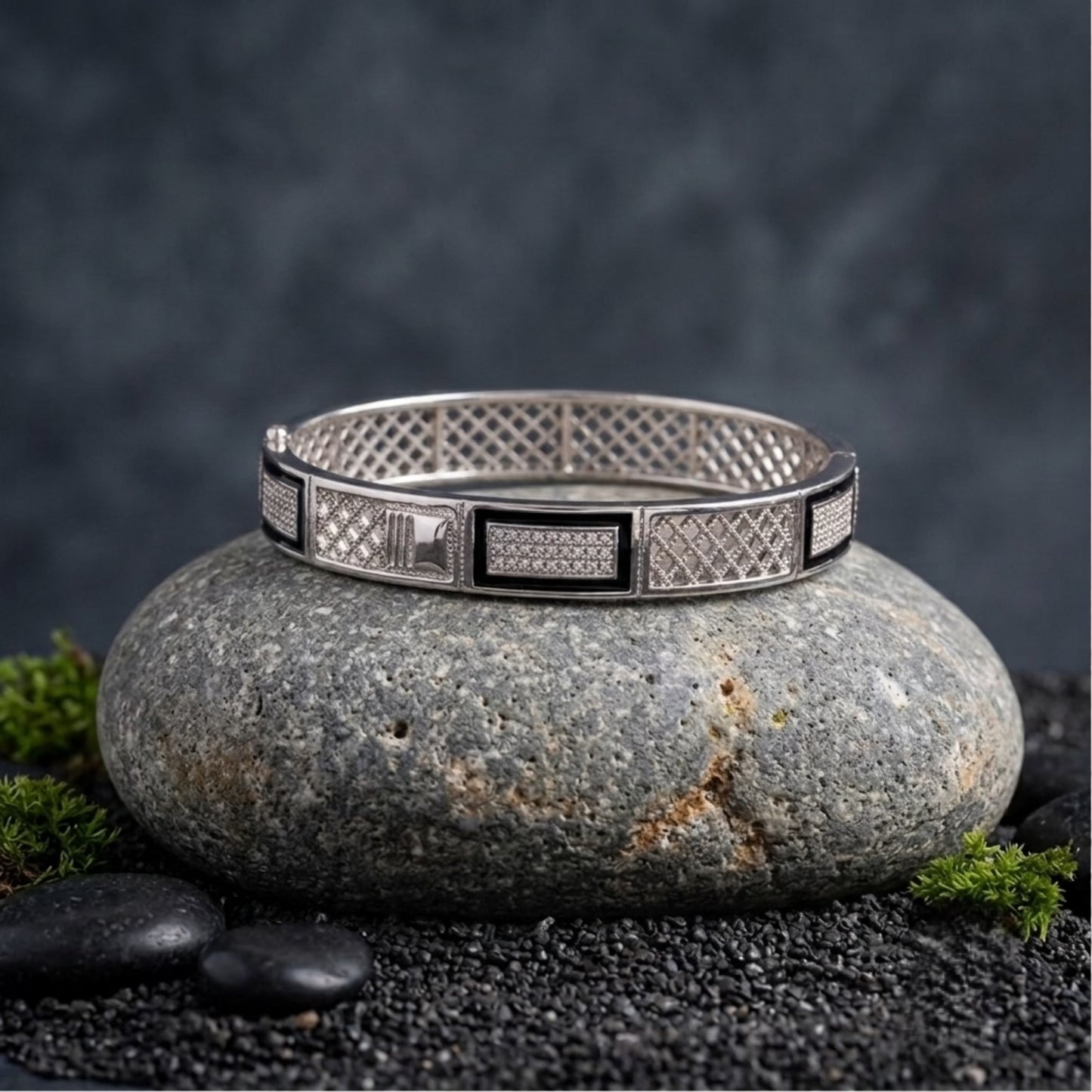 Silver Regal Mosaic Kada