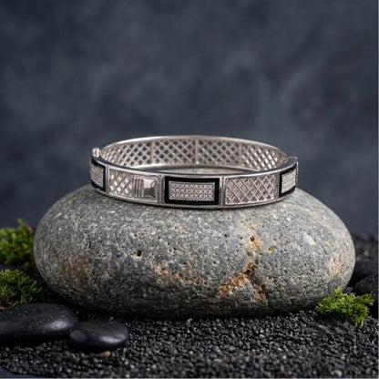 Silver Regal Mosaic Kada