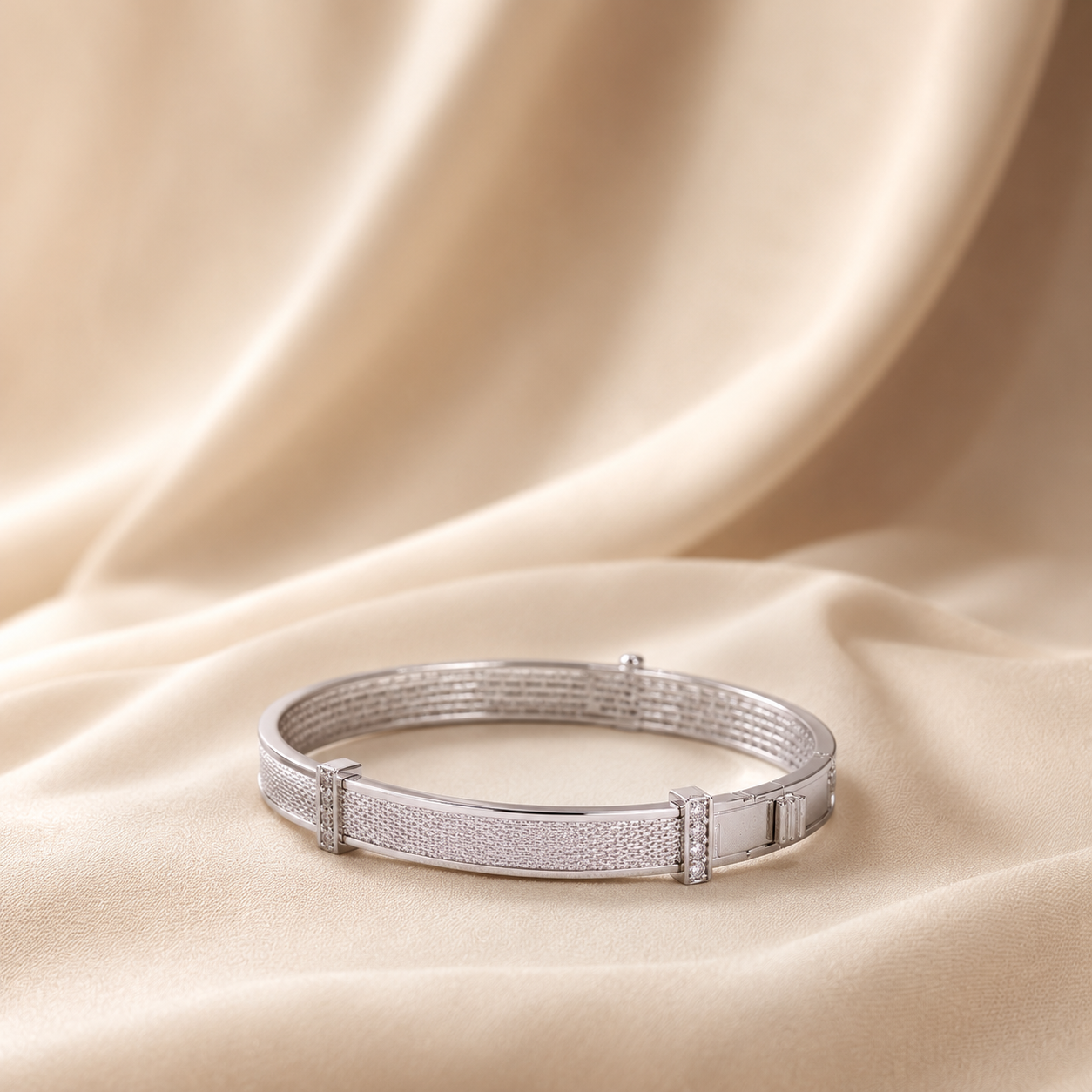Silver Satin Grace Kada