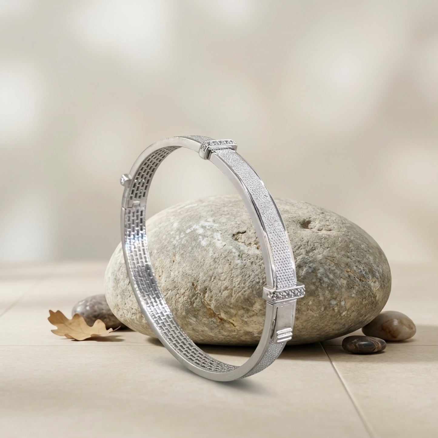 Silver Satin Grace Kada