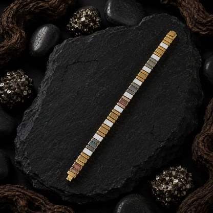 Dual Tone Bar Bracelet