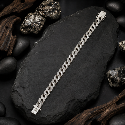 Iced Marquise Link Bracelet