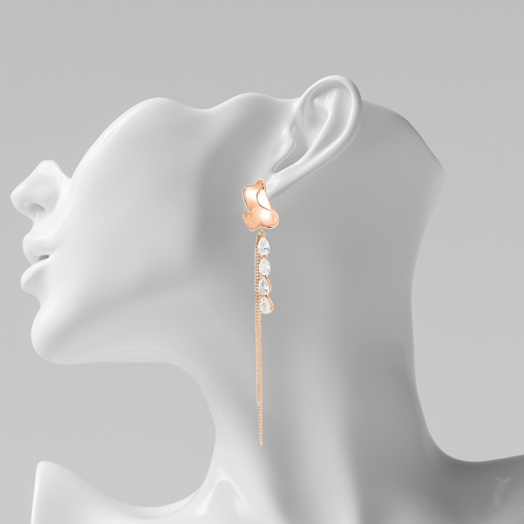 Rose Gold Twilight Tails Earrings