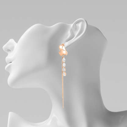 Rose Gold Twilight Tails Earrings