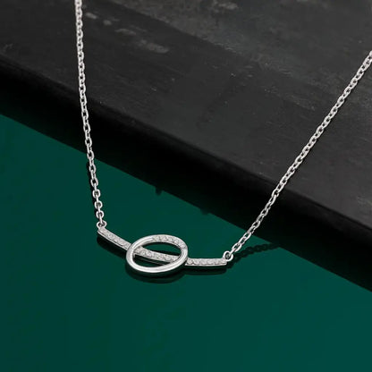 Silver Aura Pendant with Link Chain