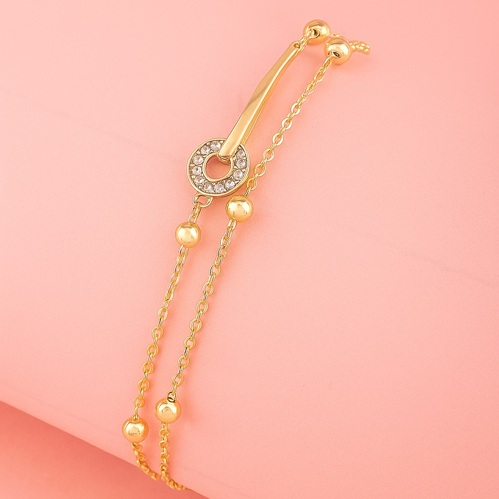 Double layered Goldern Stackable Bracelet