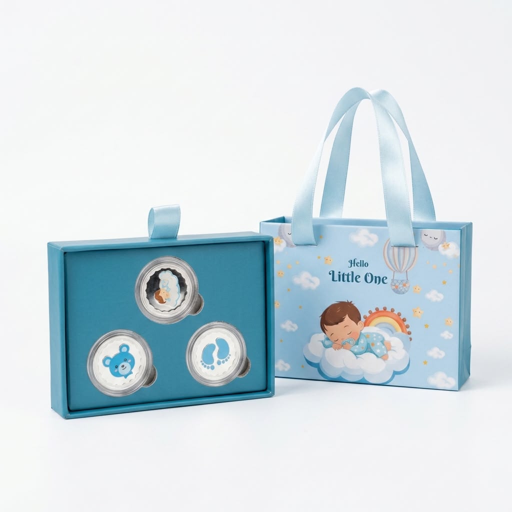 Baby Boy Silver Coin Gift Trio