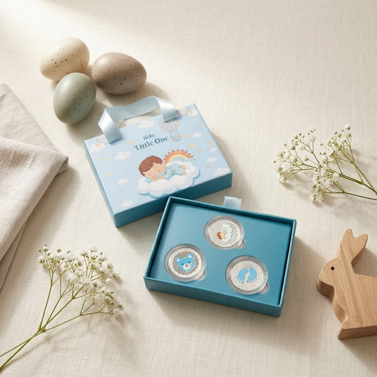 Baby Boy Silver Coin Gift Trio