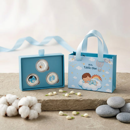 Baby Boy Silver Coin Gift Trio