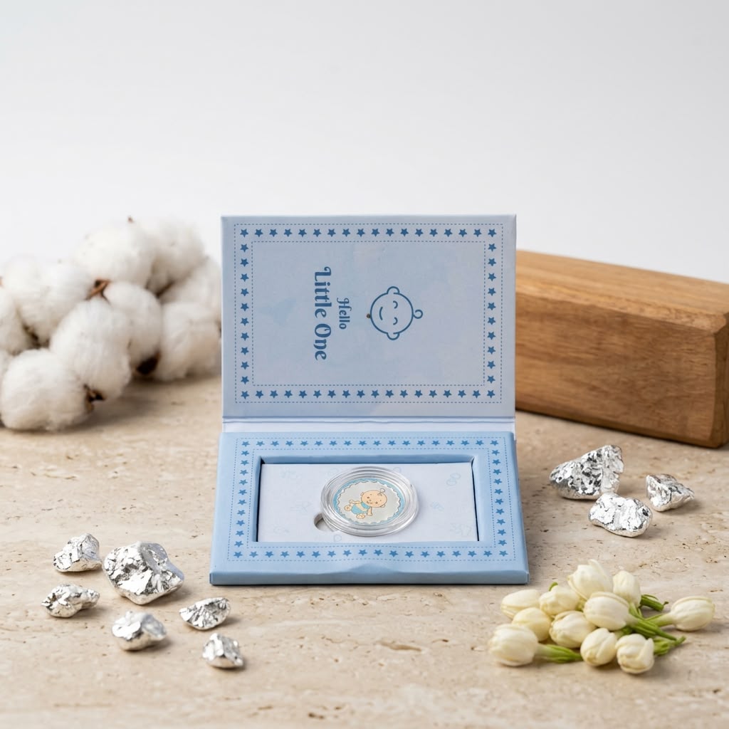 Baby Boy Silver Coin Gift Box