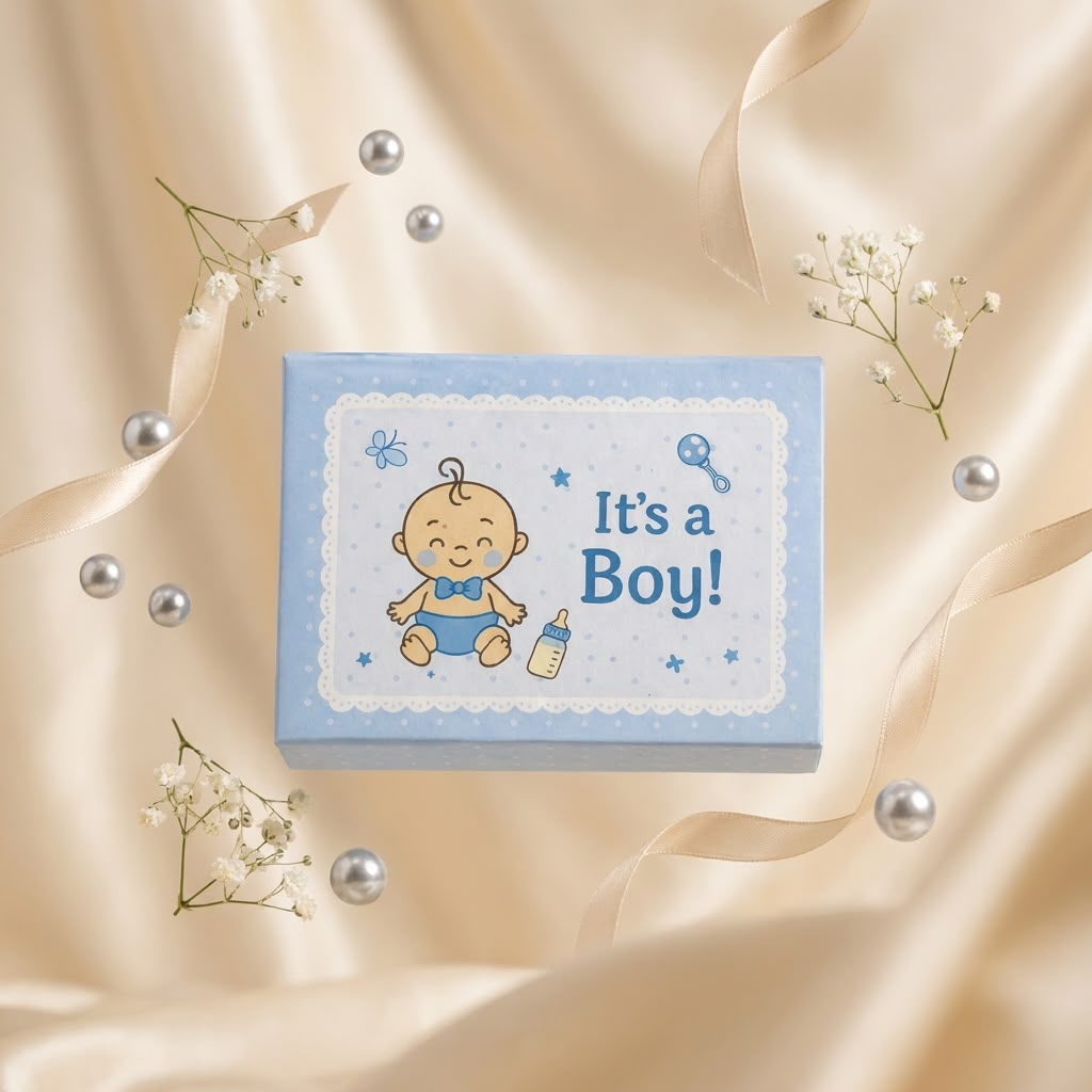 Baby Boy Silver Bar Gift Box