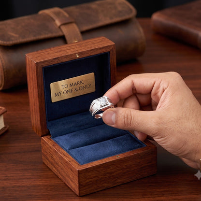 Silver Sovereign Crest Ring For Him