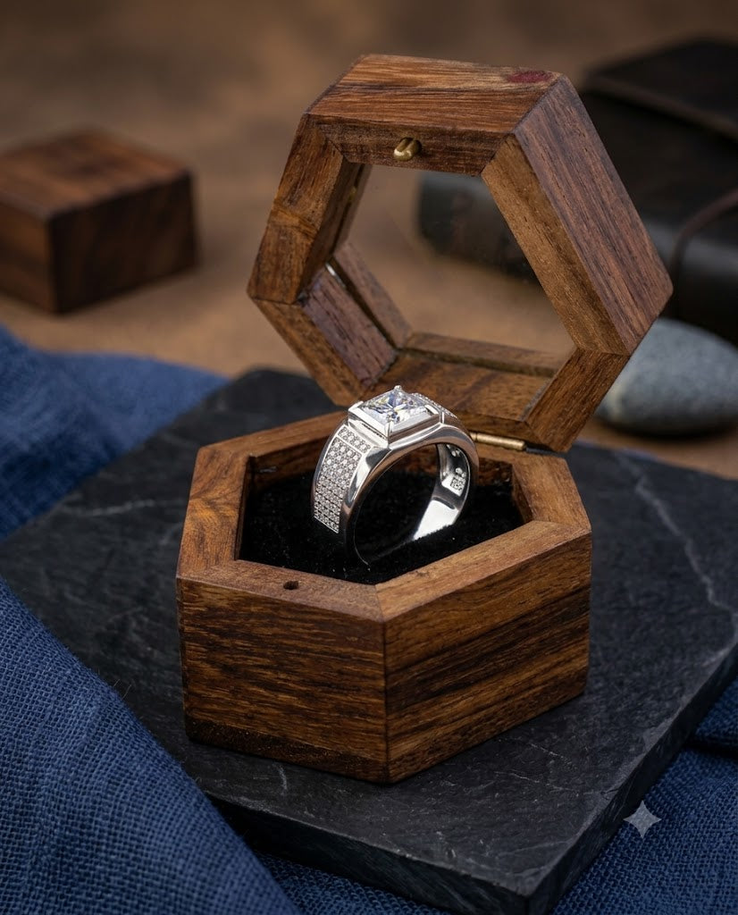Silver Regal Crest Ring For Him