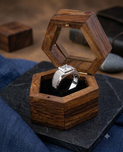 Silver Regal Crest Ring For Him