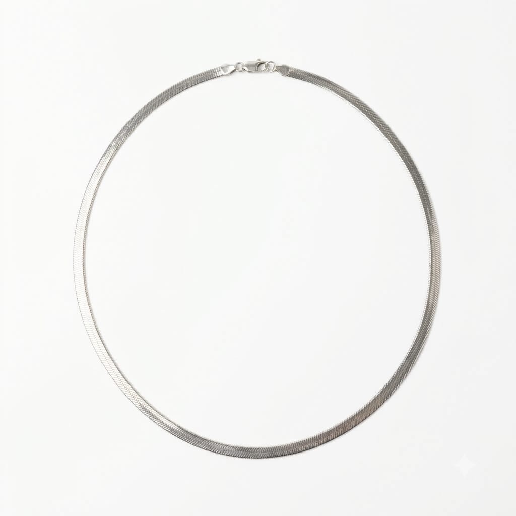 White Gold Finish Chain