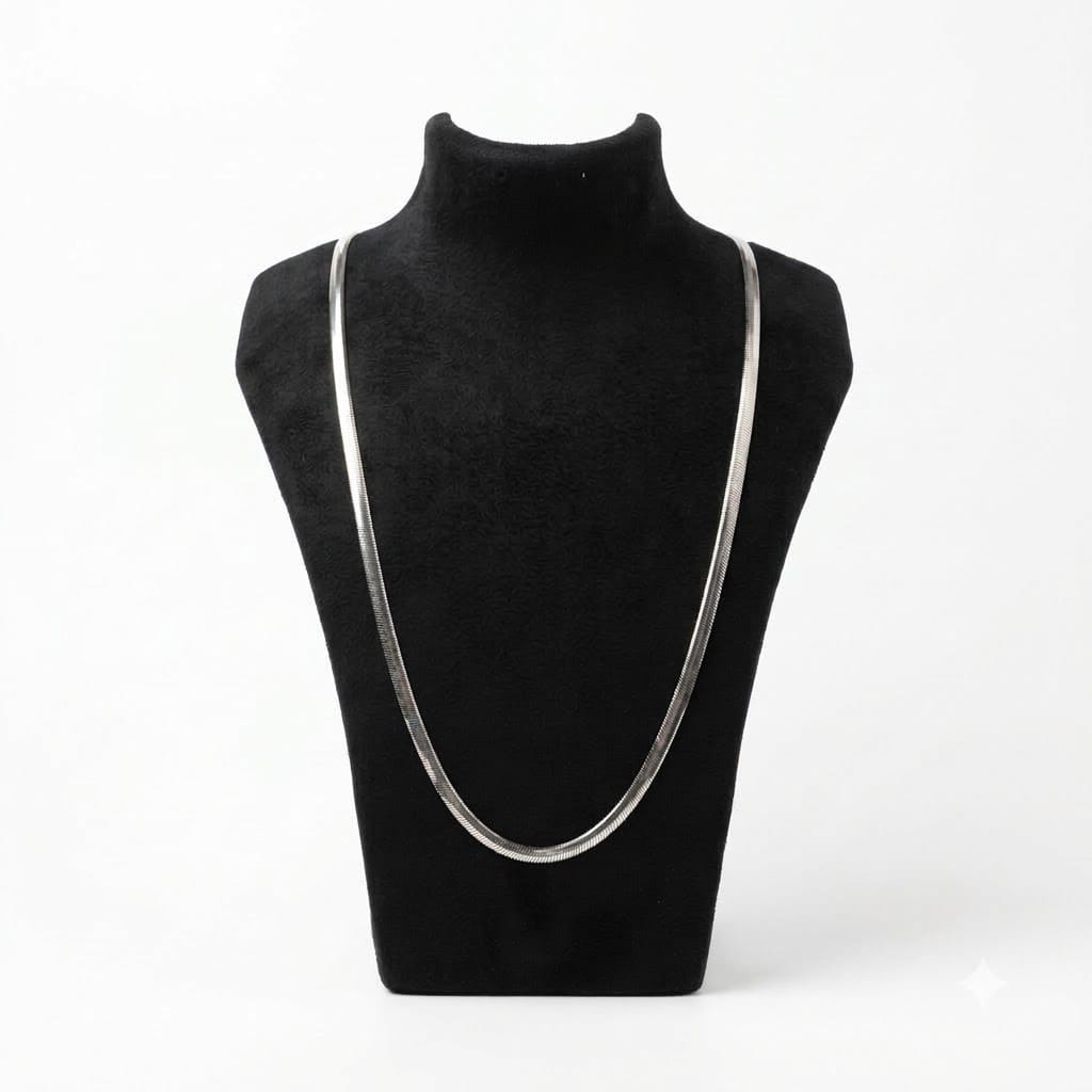White Gold Finish Chain