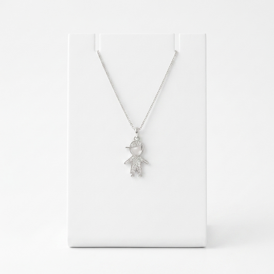 92.5 Silver Boy with Cap Pendant
