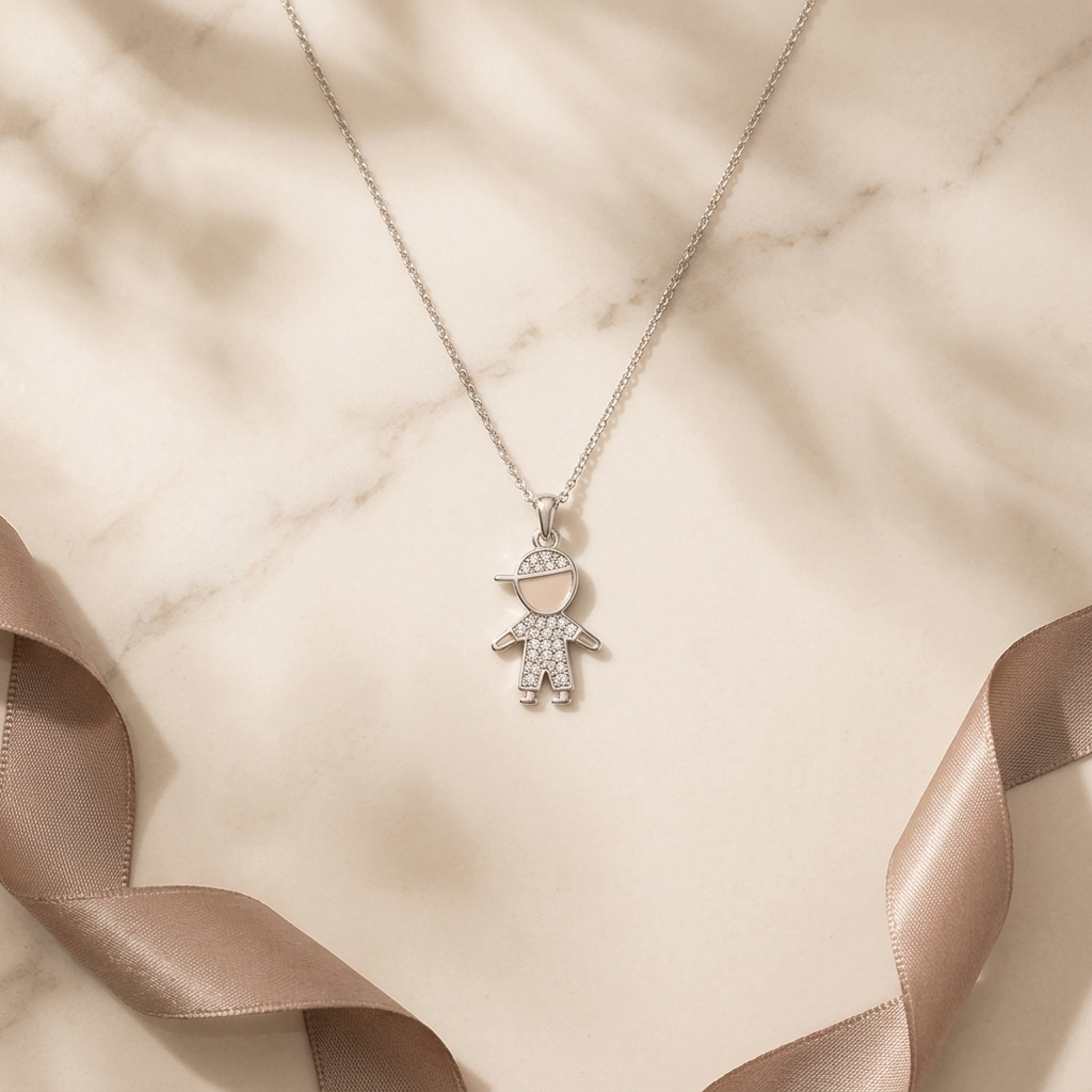 92.5 Silver Boy with Cap Pendant